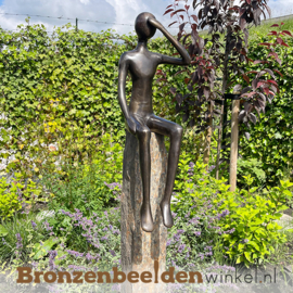 Tuinbeeld "De Uitkijker" in brons BBW73440br