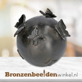 Ronde urn met vlinders BBW0663br-db