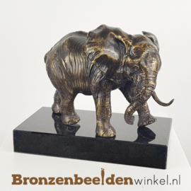 Beeld olifant brons op sokkel BBWFHOF