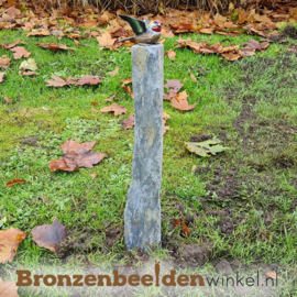 Bronzen distelvink vogeltje in kleur incl. sokkel BBWF6529fa