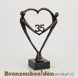 TOP cadeau 35 jaar getrouwd "Het Hart" met 35 BBW003br67