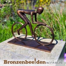 Beeld voor in de tuin "De Fietsfanaat" - XL versie BBW05br67XL