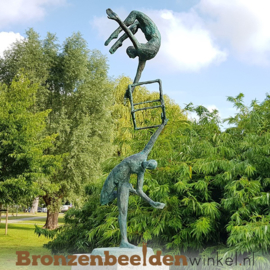 Bronzen tuinbeeld "Evenwicht" BBW52849br