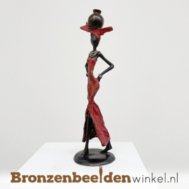 Bronzen beeldje "Betoverend" uit Afrika BBWST06GR35