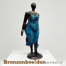 Dikke dames beeld "Thandiwe" uit Afrika 33 cm bbwDV15GR35