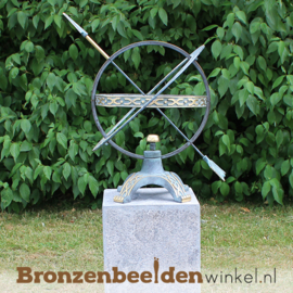 Bronzen zonnewijzer met extra ring BBW0184br