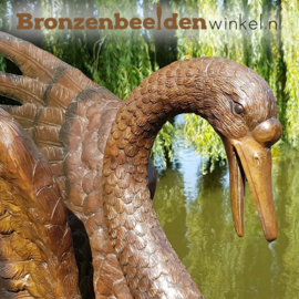Bronzen zwaan beeld BBW55874br