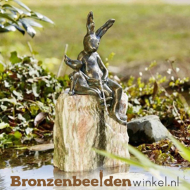 Hazen beeldje in brons BBWR88885