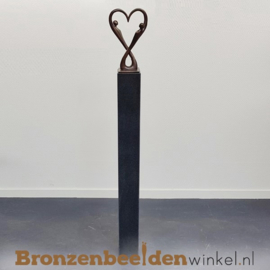 Bruiloft kado "Oneindige Liefde" op sokkel BBW007br18OS