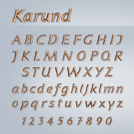 Bronzen letters Karund