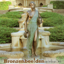 Bronzen fontein Vrouw met twee Kruiken BBW88160
