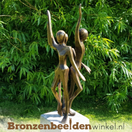Bronzen tuinbeeld "De Drie Eenheid" BBW2389br