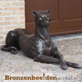 Bronzen beeld haze windhond (links) BBW94539