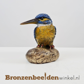 Bronzen ijsvogeltje op keitje BBWF6613fa