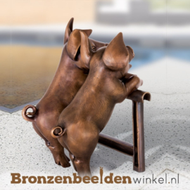 Bronzen biggetjes beeld BBW37225