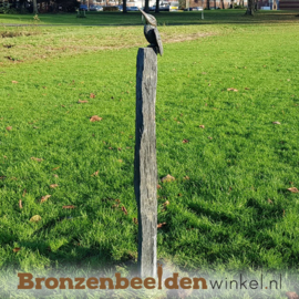 Tuinbeeld ijsvogel op sokkel BBW88321ls