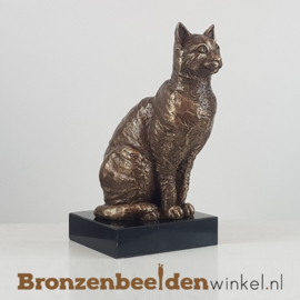 NR 4 | Cadeau kattenliefhebber ''Kattenbeeldje van brons'' BBWP4476