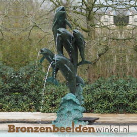 Vijf bronzen dolfijnen als fontein BBW770BR