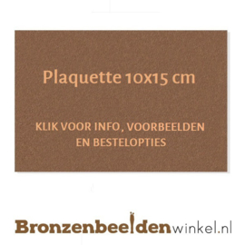 Bronzen plaquette 10x15 cm