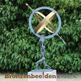 Bronzen zonnewijzer / sculptuur BBW1165br