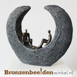 Vriendschap beeldje "Diepgaande gesprekken" (GRIJS) BBW005br15