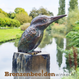 NR 6 | Bronzen vogel beeld ''Ijsvogeltjes op sokkels'' BBW88321-ls