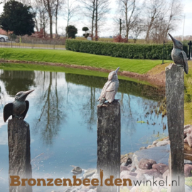 IJsvogel beeldjes op hoge sokkels BBW88321ls-3