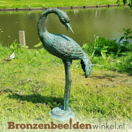 Bronzen kraanvogel beeld BBW1179br-v