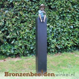 Bronzen visser als tuinbeeld BBW1819br