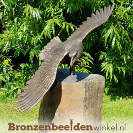 Tuinbeeld zeearend op Basalt sokkel BBW1249br