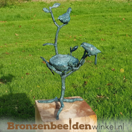 Twee vogeltjes op tak met nestje BBW1814br