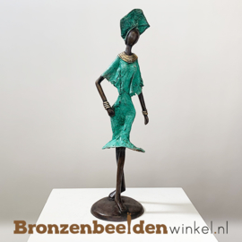 Afrikaans beeld "Sierlijk" 35 cm BBW009br55