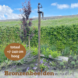 Tuinbeeld "De Uitkijker" in brons BBW73440br