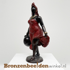 Dikke dames beeld "Zuri" uit Afrika 33 cm bbwDV16GR35
