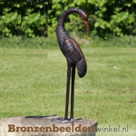 Beeld kraanvogel in brons BBW4343