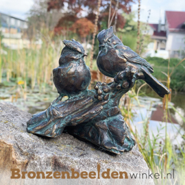 Bronzen vogel paartje op tak BBWR89056