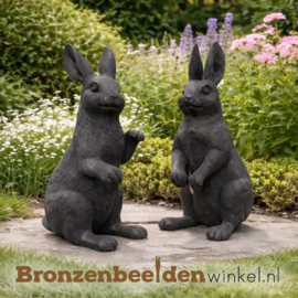 Bronzen konijnen beelden BBW1558br