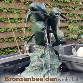 Bronzen dolfijnen als fontein BBW586BR