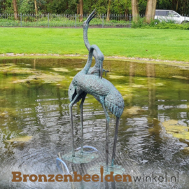 Vijver decoratie beelden kraanvogels BBW571 & BBW571-1