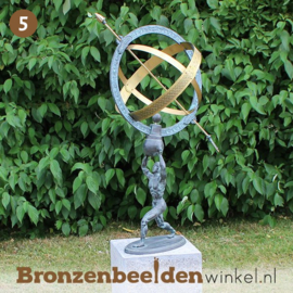 NR  5 | Cadeau man 65 jaar ''Bronzen zonnewijzer / sculptuur'' BBW1165br