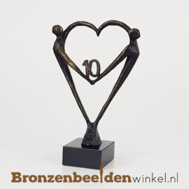 TOP cadeau 10 jaar getrouwd "Het Hart" met 10 BBW003br67j