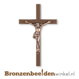 Bronzen Jezus Christus aan kruis BBW20806