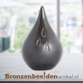 Bronzen urn "Teardrop" met kleine tranen BBW0607br-db