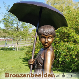 Tuinbeeld meisje onder paraplu BBW1279br