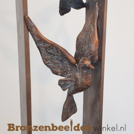 Groot sculptuur met 5 vogels BBW60226