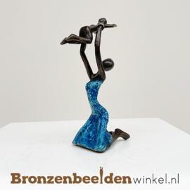 Afrikaans beeld "Blijdschap -blauw- " 13 cm BBWST24KL15