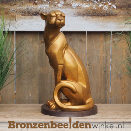 Zittende jaguar brons BBW2253br