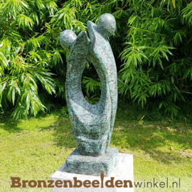 Bronzen tuinbeeld "Zij aan Zij" BBW52228br