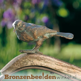 Bronzen heggenmus beeldje BBWR88234
