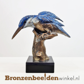 Bronzen ijsvogel op stam BBWF6057fa